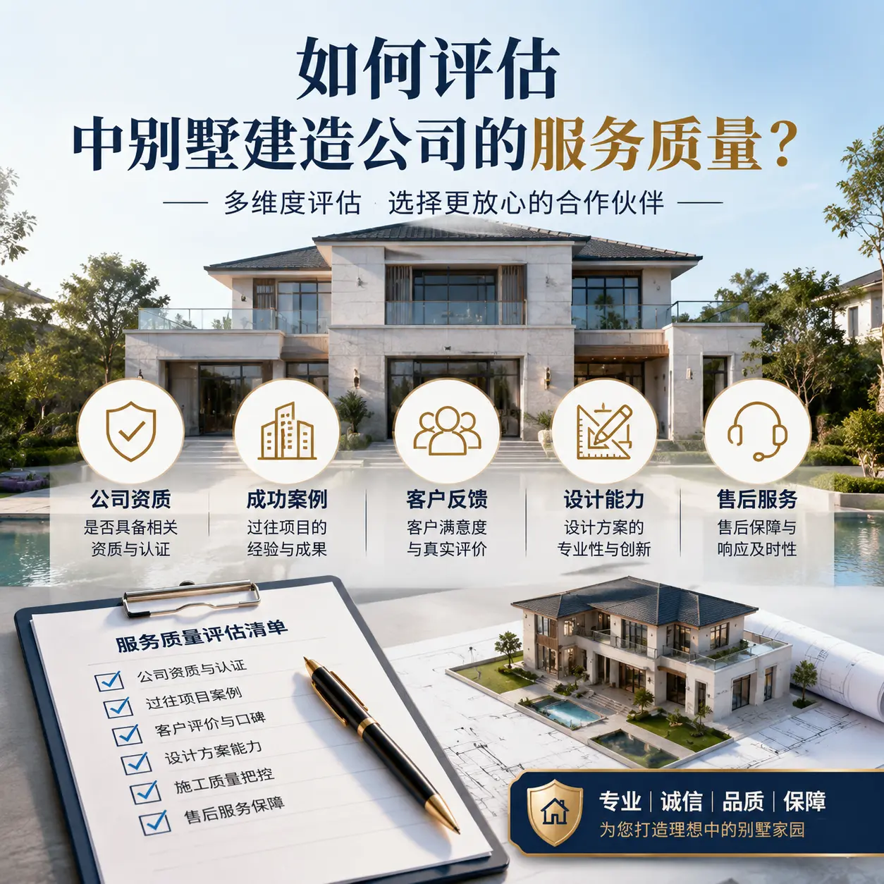 如何评估 务川 中别墅建造公司的服务质量？