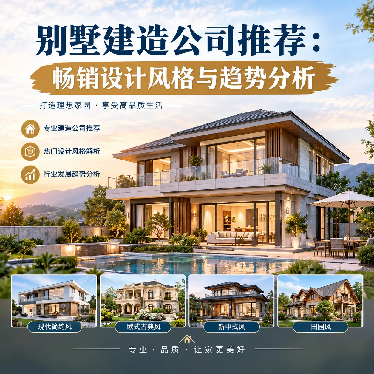 别墅建造公司推荐： 务川 畅销设计风格与趋势分析