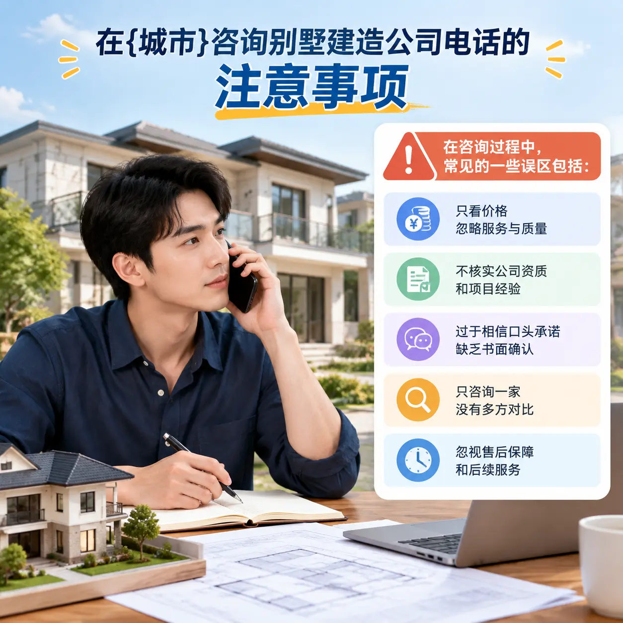 在务川咨询别墅建造公司电话的注意事项