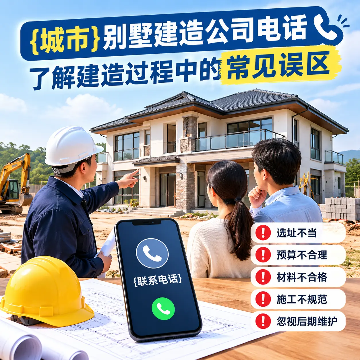 务川别墅建造公司电话,了解建造过程中的常见误区