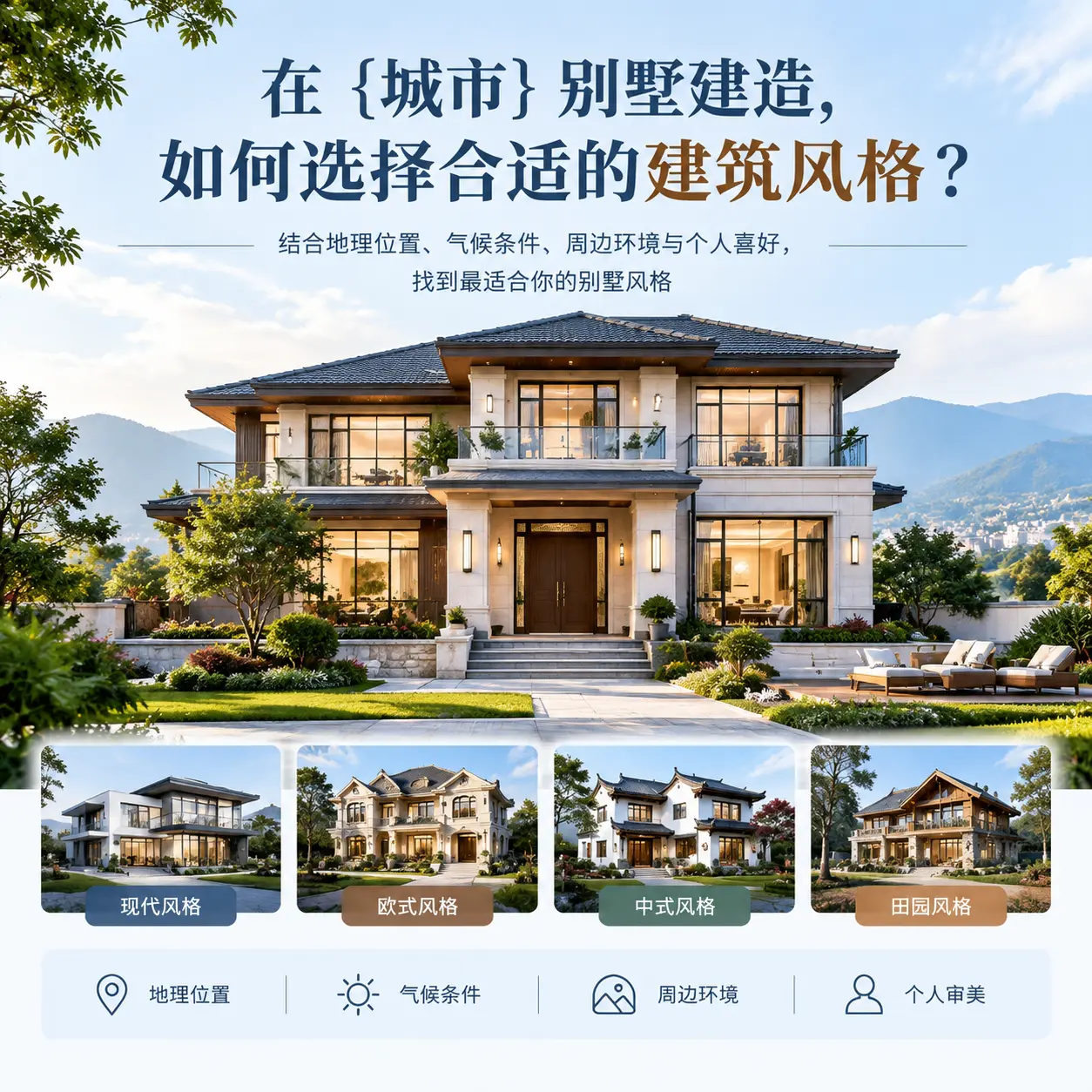 在 务川 别墅建造，如何选择合适的建筑风格？